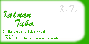 kalman tuba business card